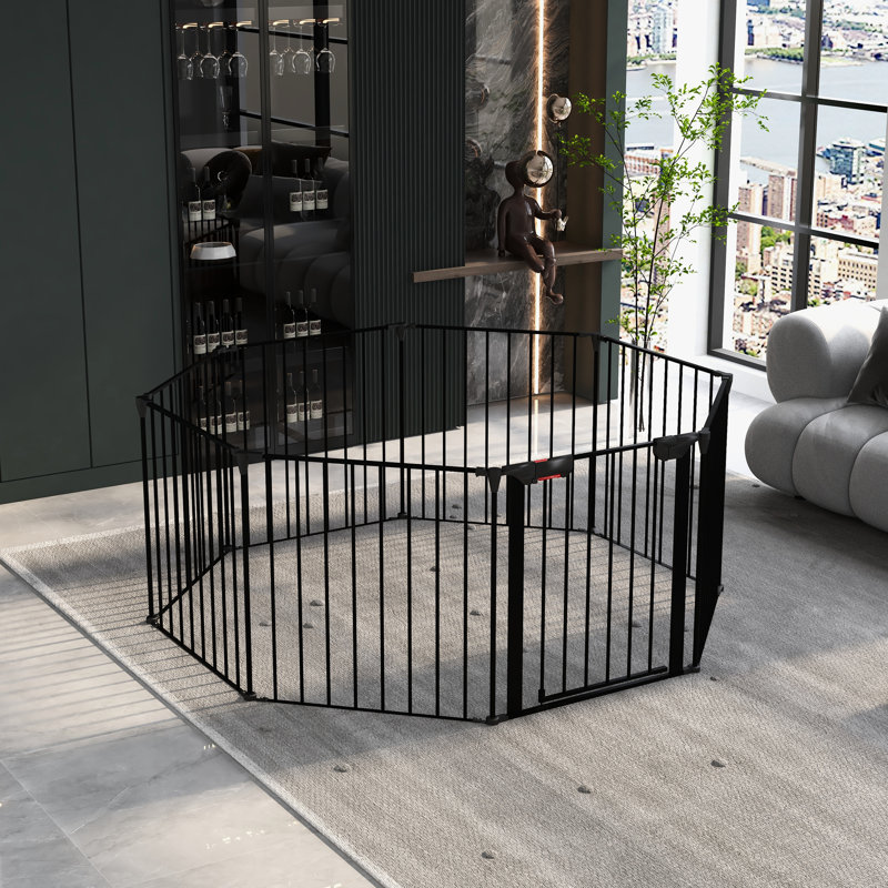 Barrière de jeu réglable 8 panneaux 200 po 8 panneaux, H 29,59 po x l 197,82 po x P 31 po