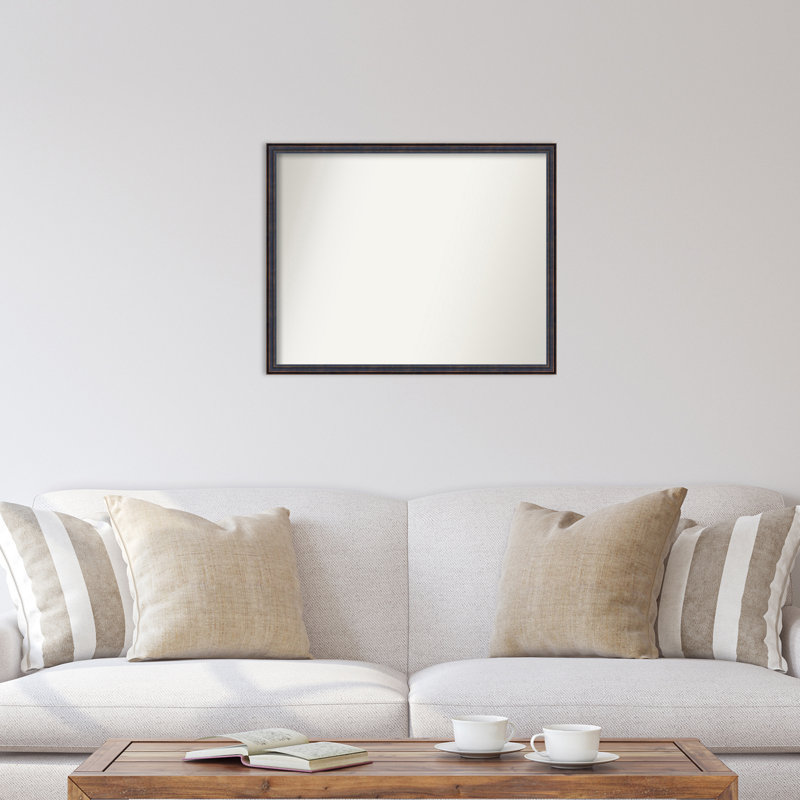 Miroir mural en bois foncé, 23,5 po x 29,5 po