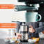 Geepas 1450W Espresso & Cappuccino Coffee Machine & 450W Coffee Grinder Combo Set - Milk Frother, Wet & Dry Coffee Grinder