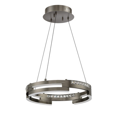 Farren 6 - Light Dimmable LED Wagon Wheel Chandelier
