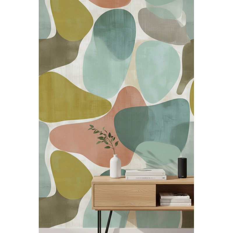Papier peint moderne Mid-Century Organik Shapes