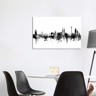 Cologne, Germany In Black & White by Michael Tompsett - Wrapped Canvas Gallery-Wrapped Canvas Giclée