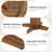 Round Dining Table for 4-6 People, 47" Wood Kitchen Table with Sturdy Pedestal Base, Farmhouse Dinner Tables for Dining Room, Kitchen, Living Room, Brown-799412677
