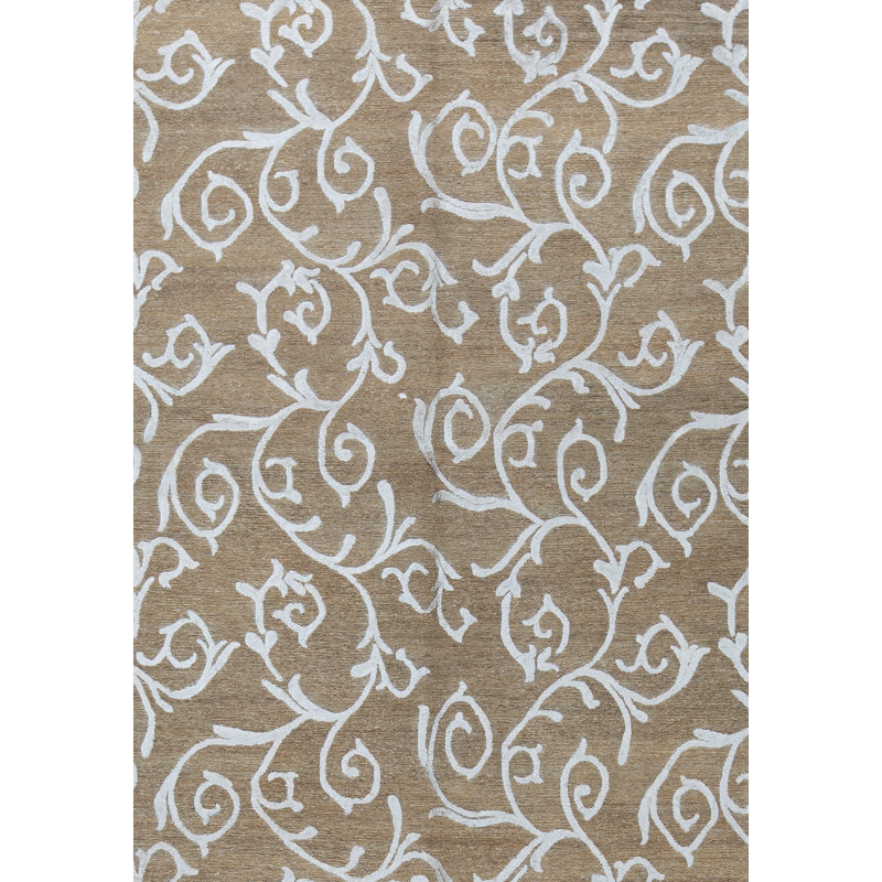 Floral Area Rug in Caramel