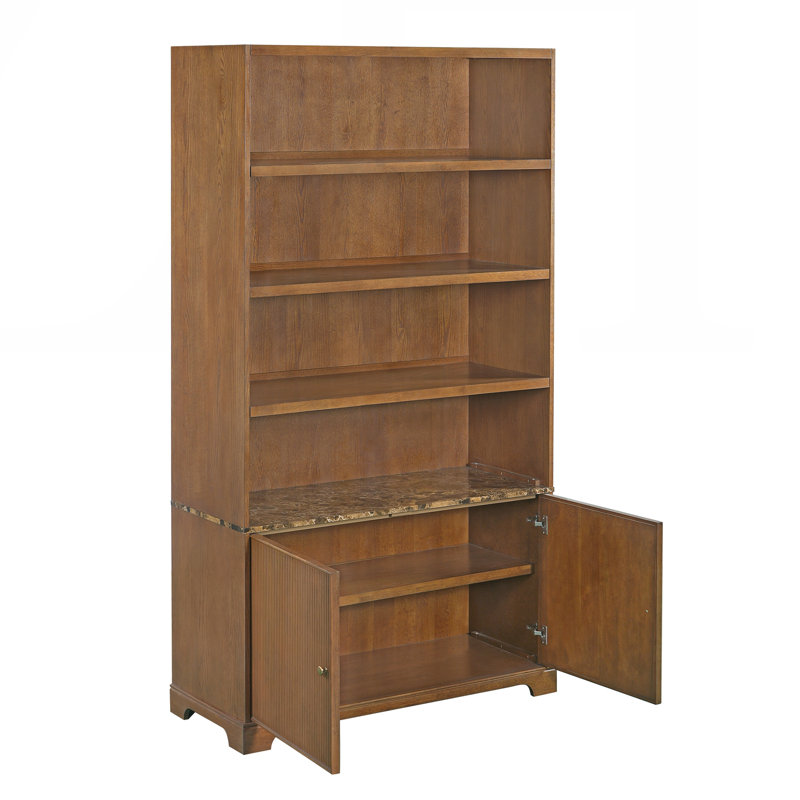 Armoire de rangement avec bibliothèque 91,1 po, Noyer