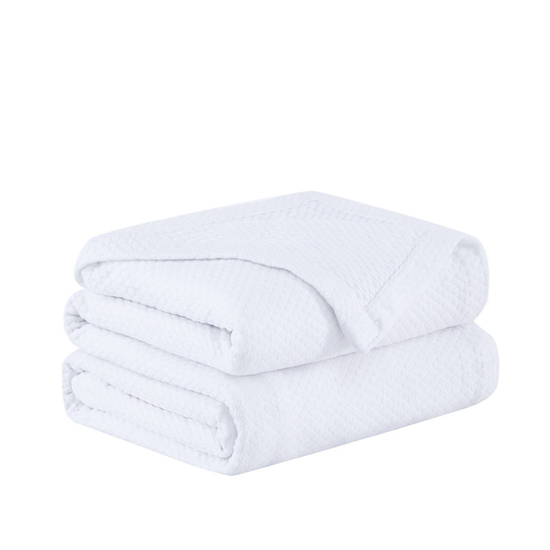 Jeté et jetés Southton Fine Linens, L 90 po x L 90 po, Blanc