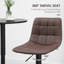 Jannine Swivel Upholstered Adjustable Height Counter Stool with Metal Frame-267182961