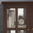 LED Curio Display Cabinet, Antique Cherry with Adjustable Shelves