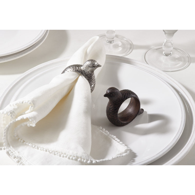 Rond de serviette quail, Argent
