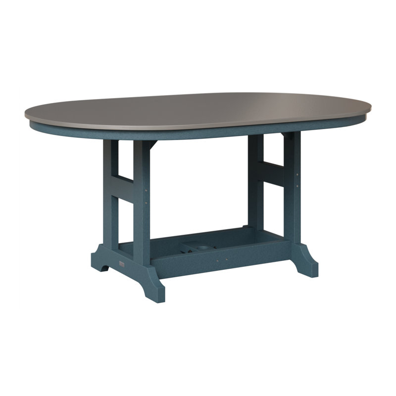 Table de bar Berlin Classic, Ardoise, H 39,5 po x l 64 po x P 44 po, Acier inoxydable martelé