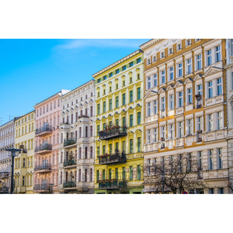 Beautiful Restored Houses - Wrapped Canvas Print, 30cm H x 46cm W
