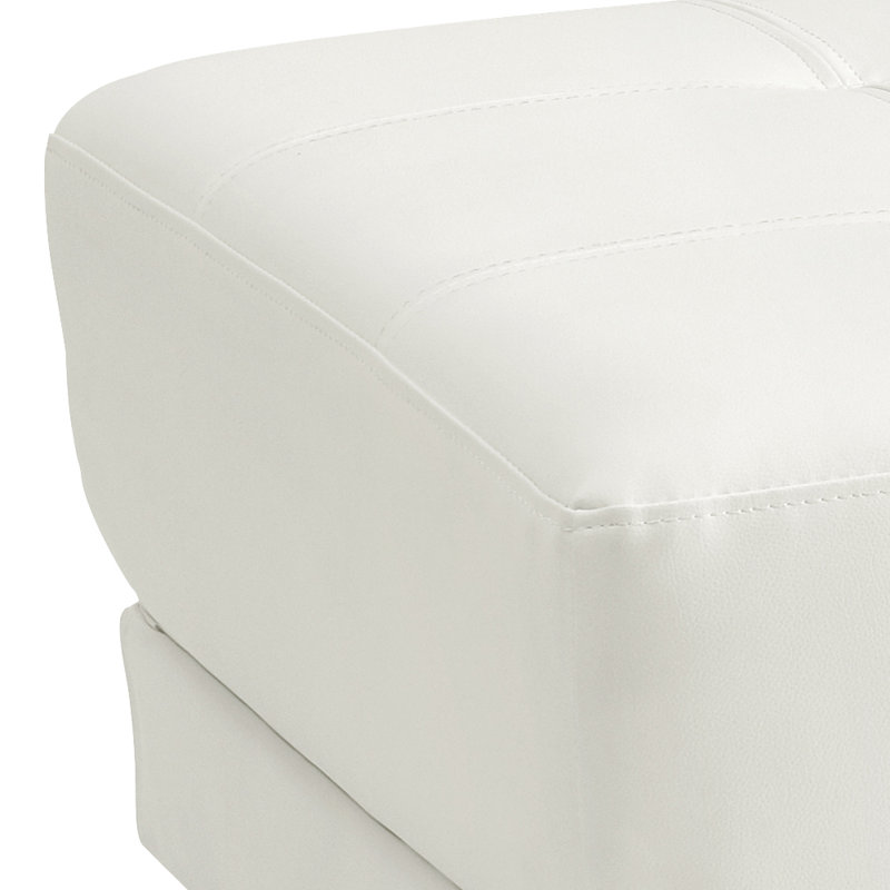 Riveredge Ottoman, White, White