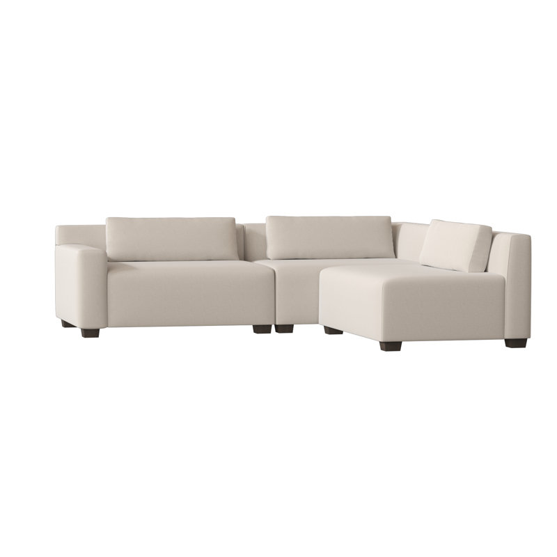 Alisa Chaise Sectional, Bella Black Performance Velvet, Brown Mahogany