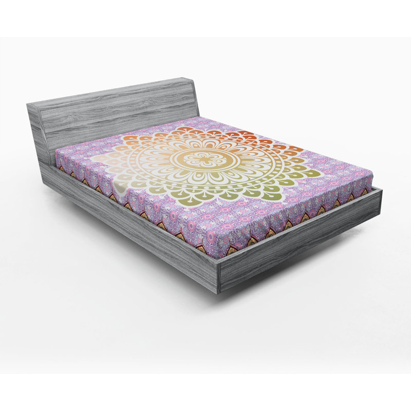 Microfiber Floral Fitted Sheet, Full Fitted Sheet