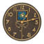 Dard Hunter Rose Indoor/Outdoor 12" Wall Clock-1949237501