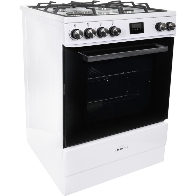 Urban Living 24 po Cuisinière autoportante à 4 éléments, Gaz naturel, Blanc