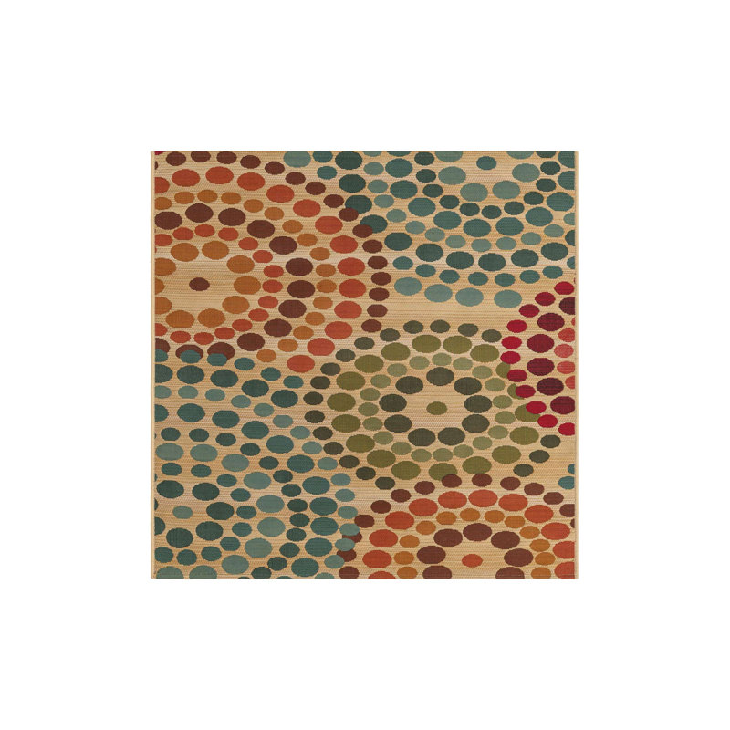 Deweese Washable Geometric Indoor / Outdoor Rug, Rectangle 3'3" x 5'3"