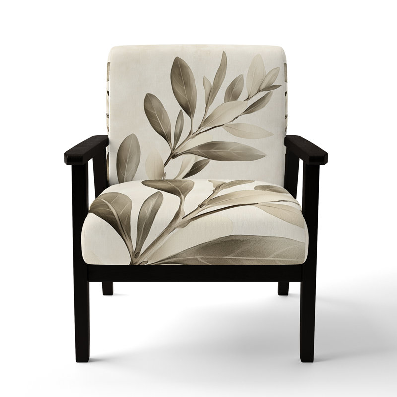 Fauteuil d'appoint Eucalyptus, Black Square Arms