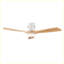 Ventilateur de plafond à profil bas 52 pouces avec lumière et télécommande, montage encastré, réversible, 3CCT, à intensité variable, silencieux, ventilateur de chambre à coucher, intérieur / extérieur