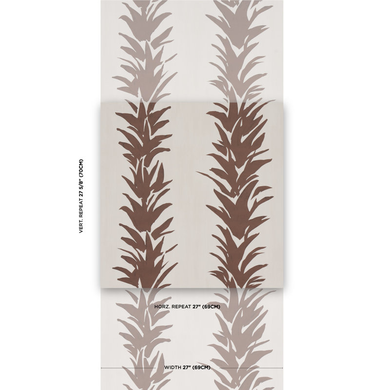 Papier peint Schumacher x Backdrop, Cacao, Non tissé