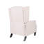 Fauteuil inclinable à dossier poussoir, pieds plissés, tissu plissé touffeté beige-121386576