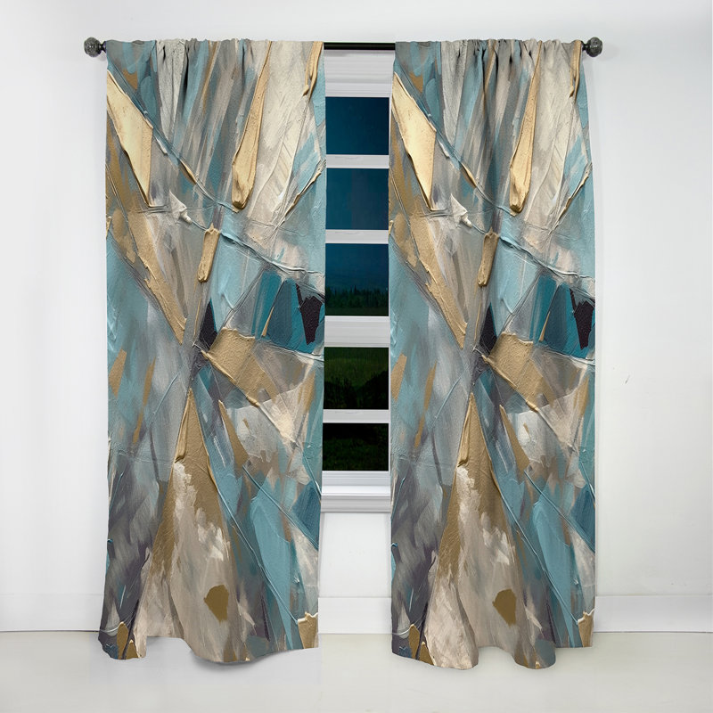 Rideau occultant en marbre Blue Gold, L 52 po x L 120 po