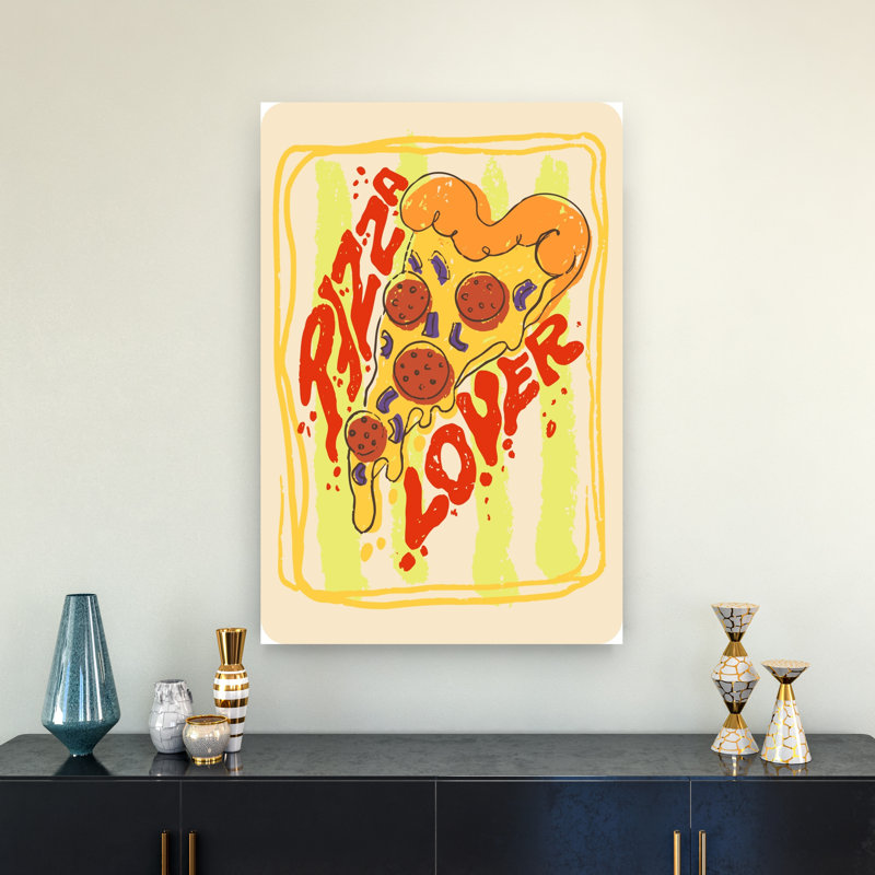 «Retro Pizza Lover», impression murale rétro, 36" H x 24" W