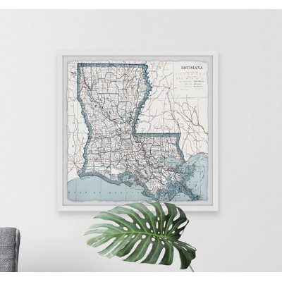 " White Louisiana Map "