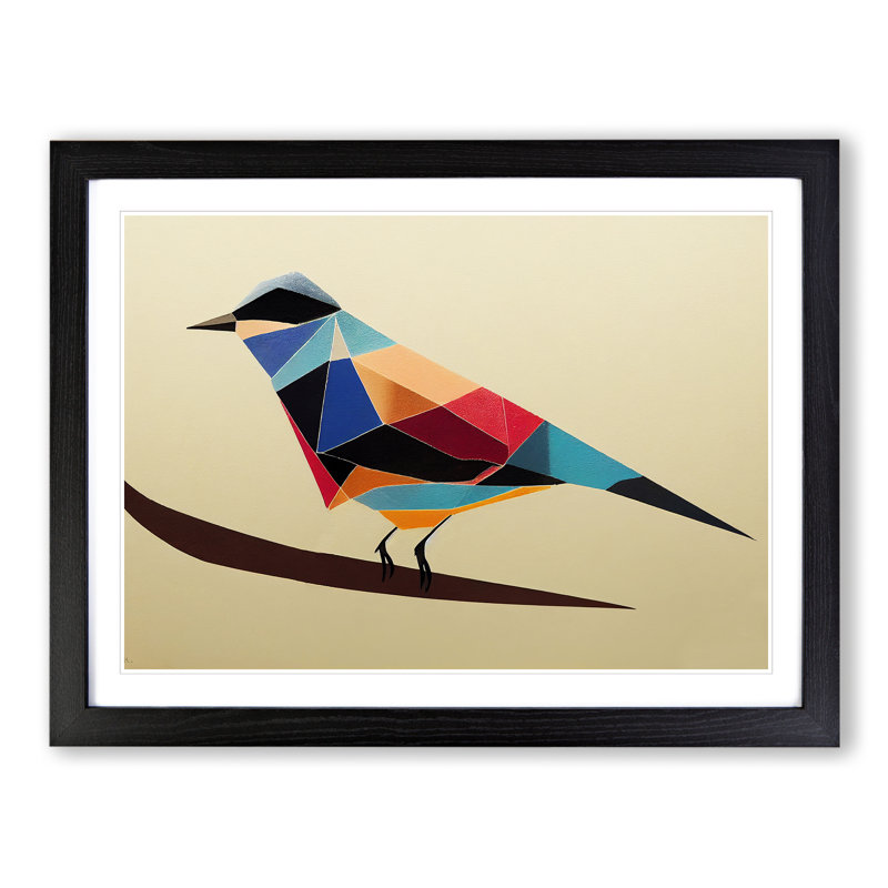 Wild Bird Abstract - Framed Print, Black Framed, 46cm H x 64cm W x 2cm D