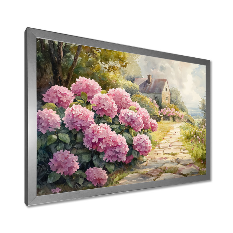 Dobromir - Floral Wall Art, Reproduction encadrée d'une seule photo, Argent argent, H 12 po x l 20 po