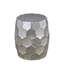 Table de bout moderne en aluminium ET101 de 21 po de hauteur, table d'appoint avec base à motif de losanges argenté brillant, même modèle Asg150108442-827010513