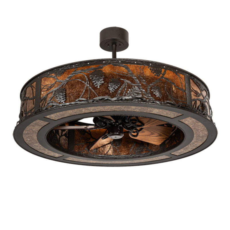 Whispering Pines Outdoor Downrod Ceiling Fan