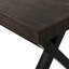 Banc de salle à manger en aluminium de 15,28 po de largeur avec structure en acier, brun rouille-121095556