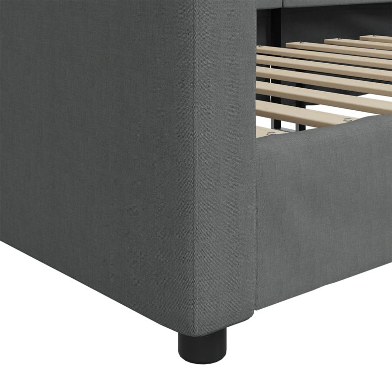 Angla Upholstered Daybed,  Dark Gray