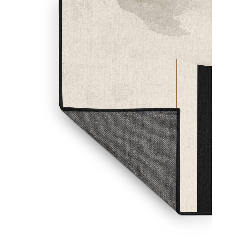 Tapis noir moelleux doux et moelleux Prompton, 2 x 4