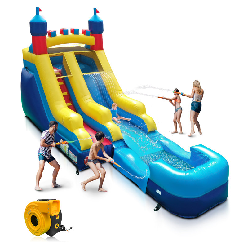 6.5' x 23' Inflatable Water Slide with Air Blower