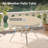 Outdoor Round Patio Dining Table for 4-6, All Weather Metal Dining Table with Umbrella Hole for Deck Lawn Garden Backyard-1247509997