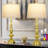 29” Modern Dimmable Bedside Table Lamps with Dual USB Ports & LED Bulbs-1090809951