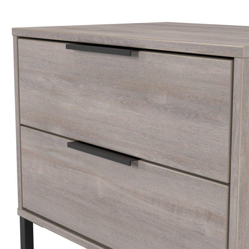 Bisceglia End Table, Grey/Black