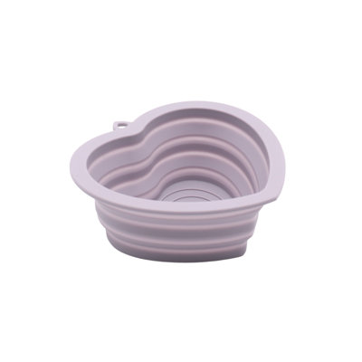 Bol à nourriture pliable pour voyage lent en silicone