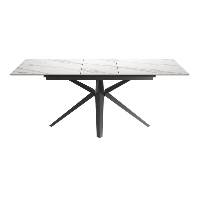 Commings Metal Base Dining Table, White