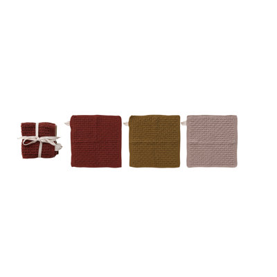 Artisan Knit Cotton Dish Cloth Set