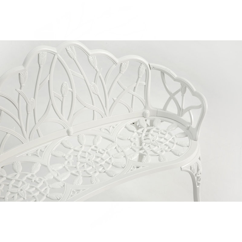 Banc en fonte d'aluminium, Blanc