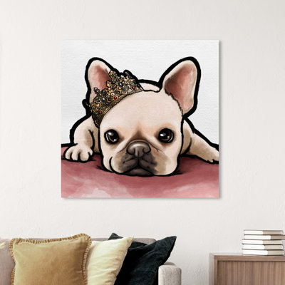 «Royal Frenchie», impression sur toile