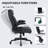 Kheyla Faux Leather Home Office Executive Chair, with Flip-up Armrest and Lumbar Support-196975150