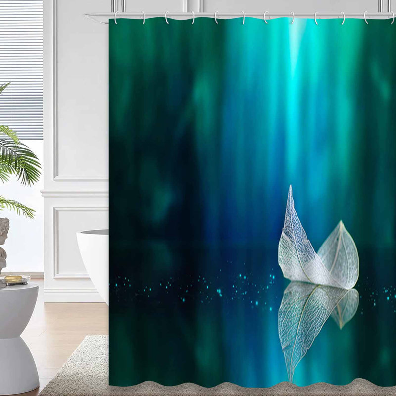 Rideau de douche blanc imperméable, rideaux de douche pour la salle de bain avec 12 crochets, 72" L x 72" W
