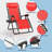 Naje 3Pcs Folding Zero Gravity Reclining Chair Set with Side Table, Lounge Chairs Set with Headrest-2132563970