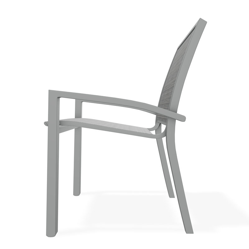 Kendall Outdoor Dining Chair, Graphite, Destiny Steel