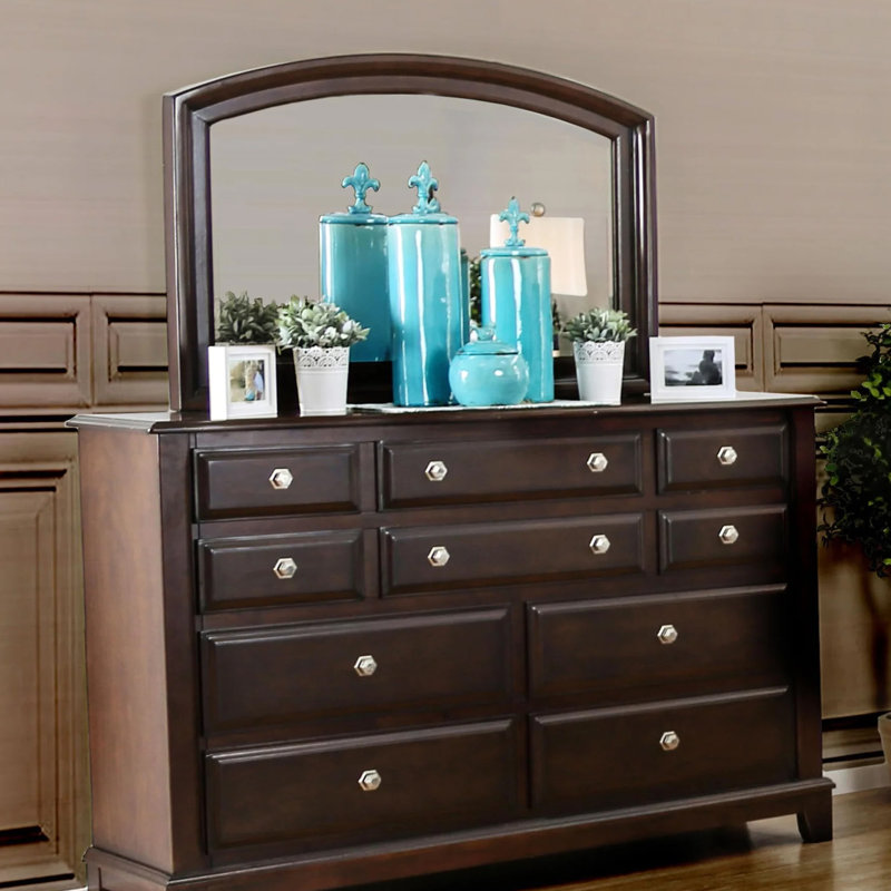 Miroir transitionnel l 46,9 ", cerisier brun