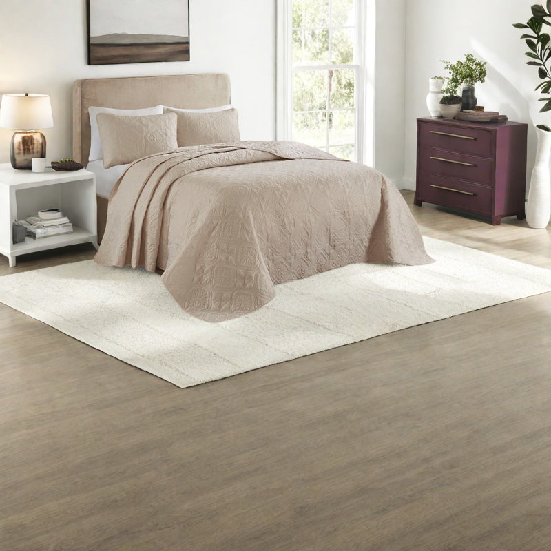 Reversible Khaki Bedding Sets, Microfiber Quality, Modern Style For Home